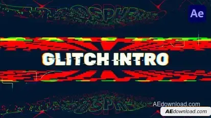Glitch Intro Openers template preview