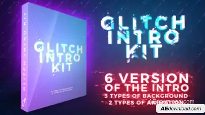 Glitch Intro Kit Logo Stings template preview