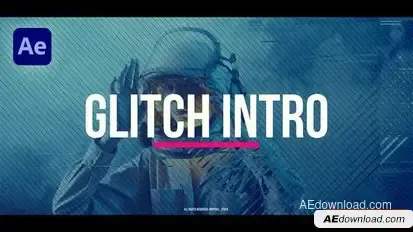 Glitch Intro Slideshow Openers template preview