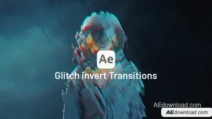 Glitch invert Transitions Elements template preview
