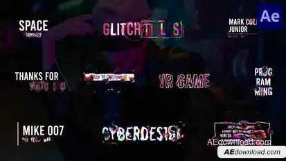 Glitch Liquid Titles | After Effects Titles template preview