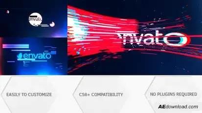Glitch Logo Video Displays template preview