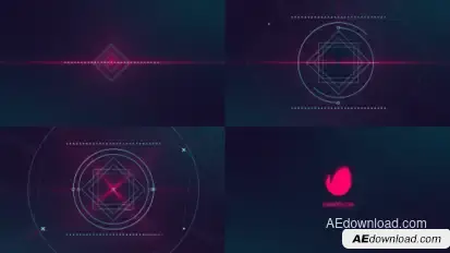 Glitch logo Logo Stings template preview