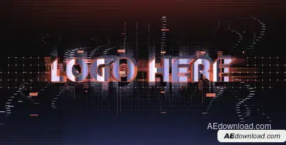 Glitch Logo Logo Stings template preview