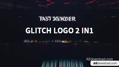 Glitch Logo 2 in 1 Video Displays template preview