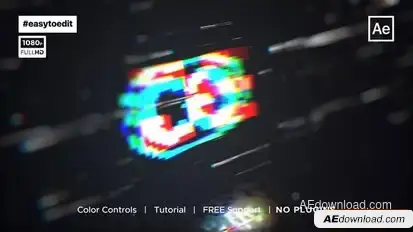 Glitch Logo Logo Stings template preview