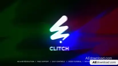 Glitch Reveal Titles template preview