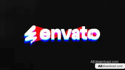 Glitch Reveal Logo Logo Stings template preview