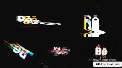 Glitch Logo 5in1 Logo Stings template preview