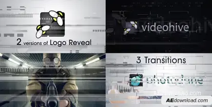 Glitch Logo and Transitions Logo Stings template preview