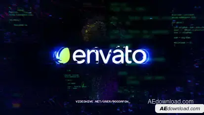 Glitch Logo Intro Logo Stings template preview