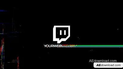 Glitch Logo Intro Logo Stings template preview