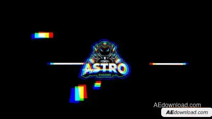 Glitch Logo Intro Logo Stings template preview
