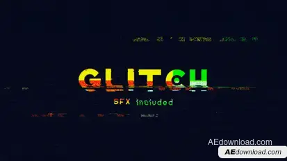 Glitch Logo Opener Openers template preview