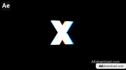 Glitch Logo Opener Logo Stings template preview