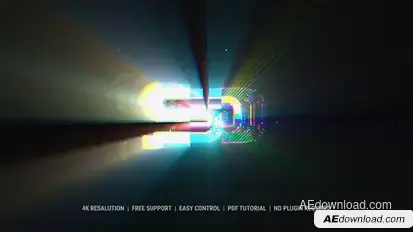 Glitch Logo Opener Logo Stings template preview