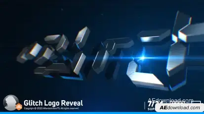 Glitch Logo Reveal Logo Stings template preview