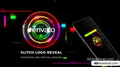 Glitch Logo Reveal Logo Stings template preview