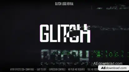 Glitch Logo Reveal Logo Stings template preview