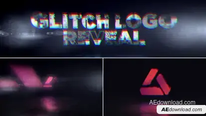 Glitch Logo Reveal Logo Stings template preview