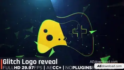 Glitch Logo Reveal Logo Stings template preview