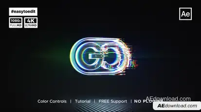 Glitch Logo Reveal Logo Stings template preview