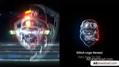 Glitch Logo Reveal Logo Stings template preview