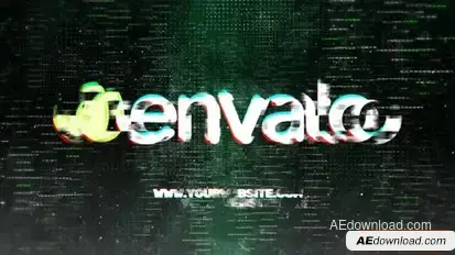 Glitch Logo Reveal Logo Stings template preview