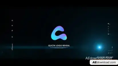 Glitch Logo Reveal Logo Stings template preview