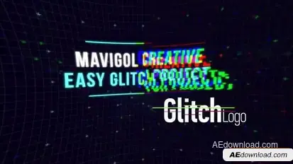Glitch Logo Reveal Logo Stings template preview