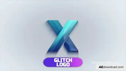 Glitch Logo Reveal Logo Stings template preview