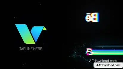 Glitch Logo Reveal Logo Stings template preview
