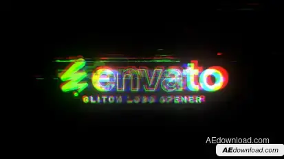 Glitch Logo Reveal Logo Stings template preview