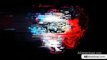 Glitch Logo Reveal Logo Stings template preview