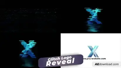 Glitch Logo Reveal Logo Stings template preview