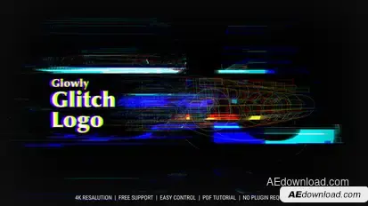 Glitch Logo Reveal Logo Stings template preview
