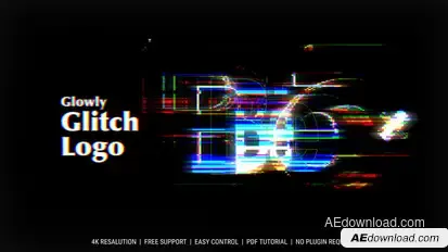 Glitch Logo Reveal Logo Stings template preview