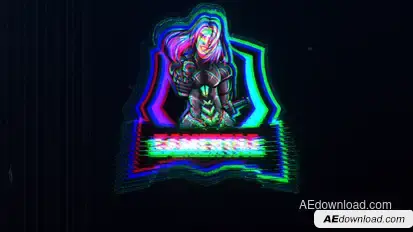 Glitch Logo V3 Logo Stings template preview