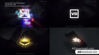 Glitch Logos Transitions Reveal Logo Stings template preview