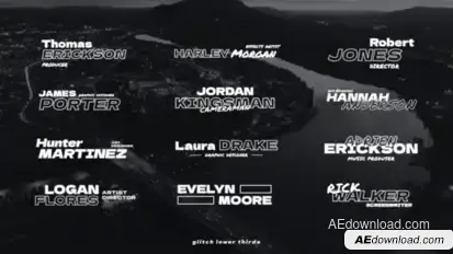 Glitch Lower Thirds / AE Elements template preview