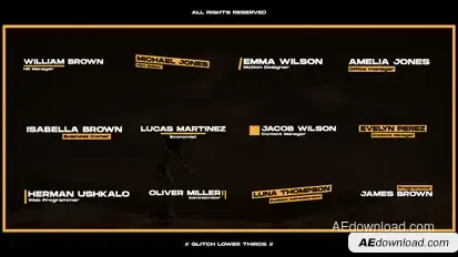 Glitch Lower Thirds | After Effects Titles template preview