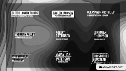 Glitch Lower Thirds | After Effects Titles template preview