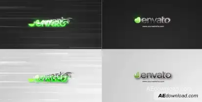 Glitch Minimal Logo Logo Stings template preview