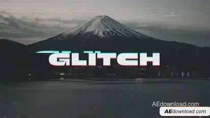 Glitch Minimal Slideshow Openers template preview