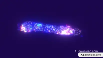 Glitch Neon Logo Reveal Logo Stings template preview