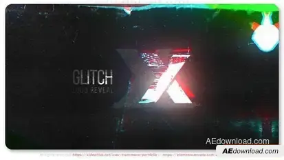 Glitch Noise Logo Reveal Openers template preview
