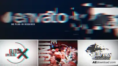 Glitch Opener Openers template preview