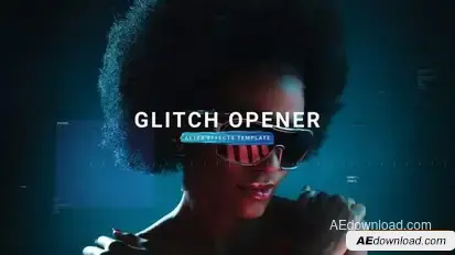 Glitch Opener Openers template preview