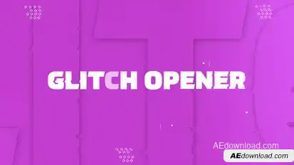 Glitch Opener Video Displays template preview