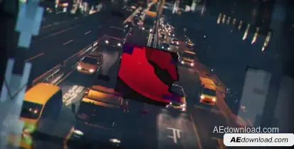 Glitch Pixels Video Displays template preview